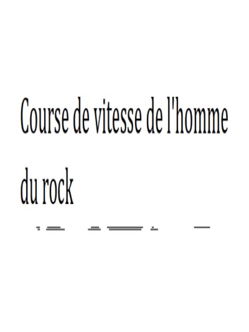 Title details for Course de vitesse de l'homme du rock by Jamie Rumbolt - Available